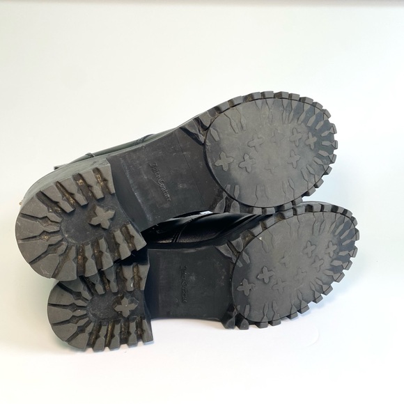 Juicy Couture Combat Boots Oodles Black Faux Leather Lace Up Grunge Y2K - Picture 7 of 9